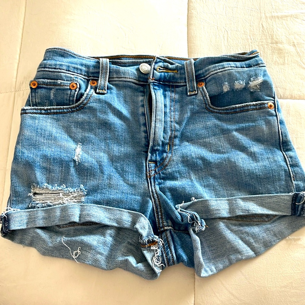 Levi Denim Cuffed Shorts
